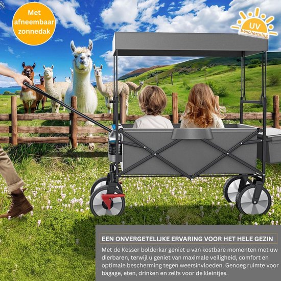 DailySupplies® Bolderkar Opvouwbaar - Bolderwagen Luchtbanden - Bolderkarren - 100kg Draagvermogen van DailySupplies — afbeelding 2