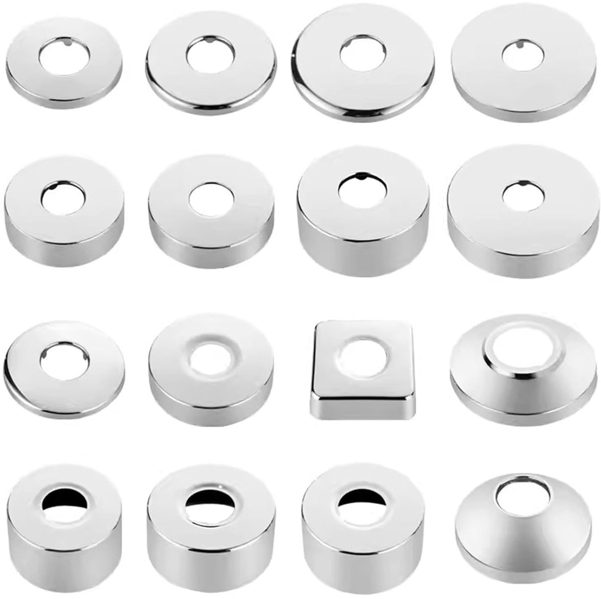 Ronde afdekrozet - 3/4" binnendiameter - roestvrij staal - 70 mm