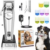 Petsy Professionele Hondentondeuse - 2-in-1 Dieren tondeuse voor Dikke Vacht - Stil - Scheerapparaat voor Honden en Katten - Honden Trimmer - Inclusief Oplaadstation