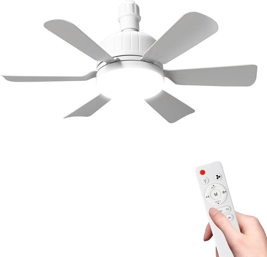 Plafondventilator met verlichting-plafond ventilator afstandbediening-plafondventilator met verlichting-6 blades-3 speed timer-silent 40w dimmable ceiling fan light-50cm