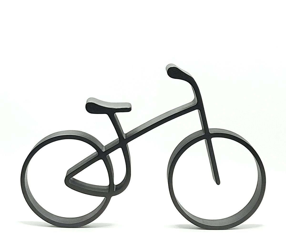 Kinderfiets - decoratie - zwart - 22 cm breed