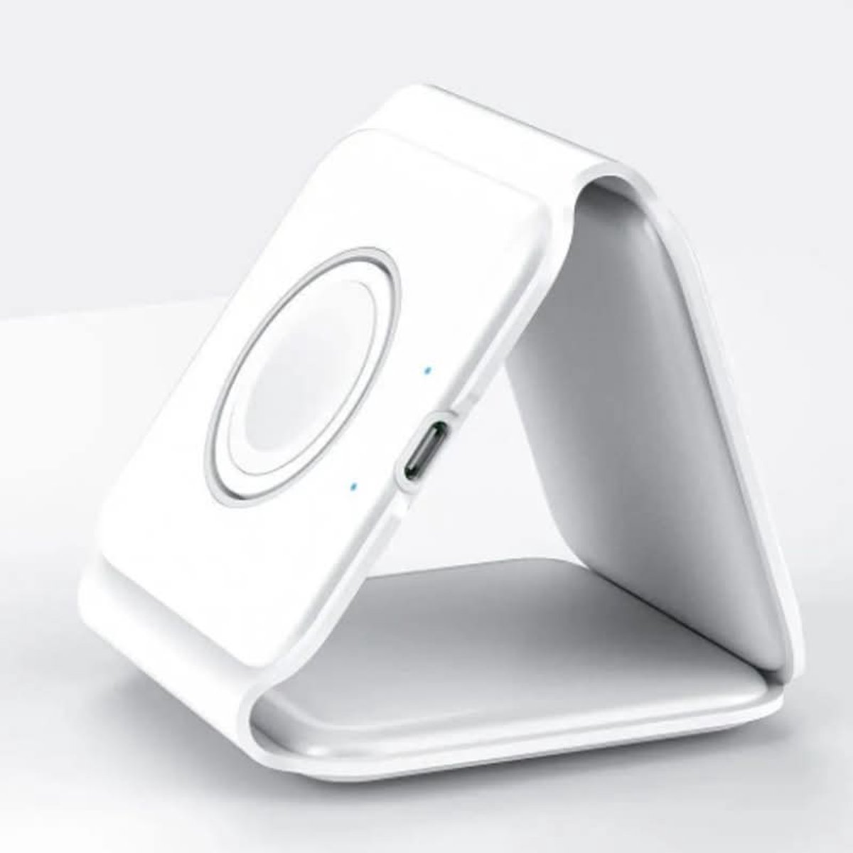 3-in-1 Draadloze Oplader – Inklapbaar Oplaadstation voor iPhone, Samsung, Apple Watch & AirPods – Qi-Certificeerd – Snelladen