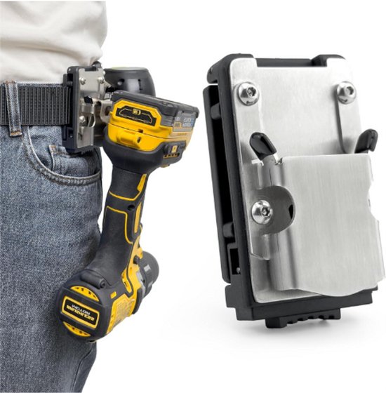 Boorhouder Voor Riem - Clip-On Gereedschapsriemhouder - 304 Roestvrijstalen Gereedschapsclip - Stevige Haak Voor Accuboormachine - Slagmoersleutel - Spijkermachine - Meetlint