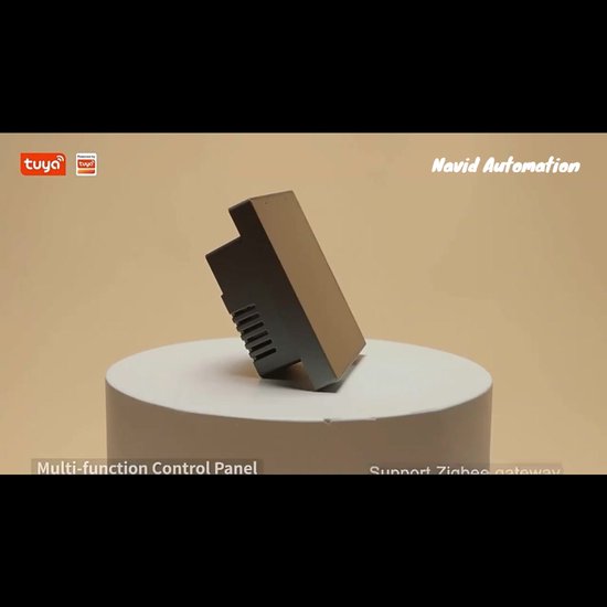 Navid - Slimme WiFi & Zigbee Touch Schakelaar - Enkelvoudig - Tuya, Google Home & Alexa - Zwart