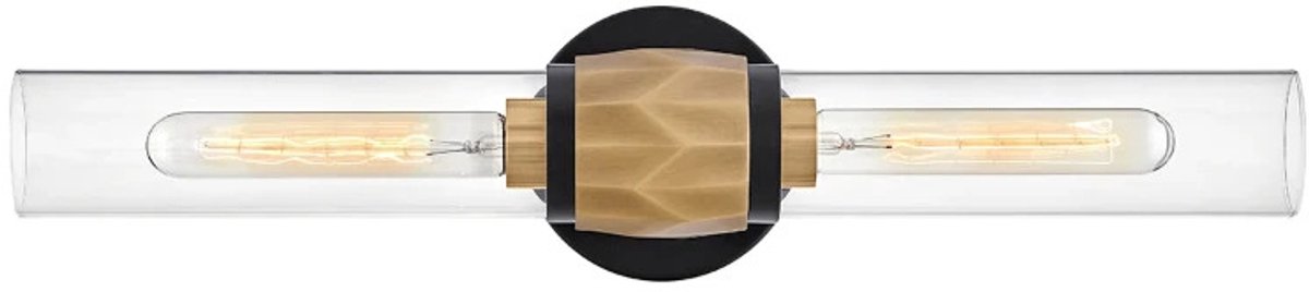 Hinkley LED Wandlamp Ellison | 2X E27 Max 40W | Black with Heritage Brass