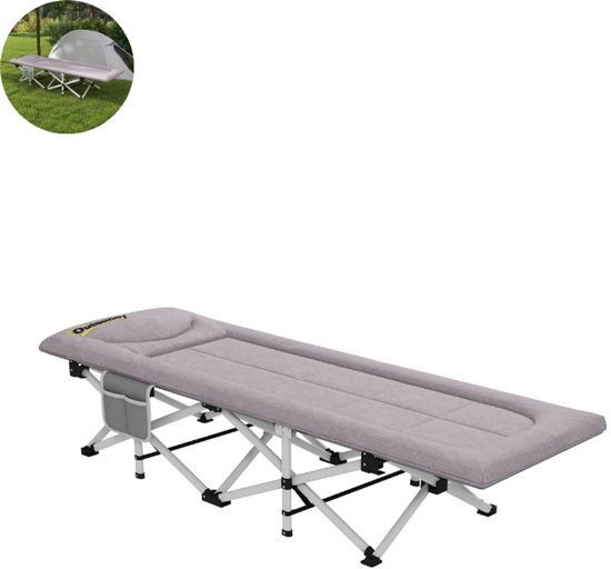 Lit De Camping ATORPOK Pliant Avec Matelas Et Oreiller - Bleu - NEUF