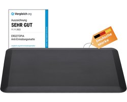 Ergotopia antivermoeidheidsmat voor staande werkplekken - Ergonomische werkplekmat voor gezond en pijnvrij staan - Antislip stamat van milieuvriendelijk PU (zwart)