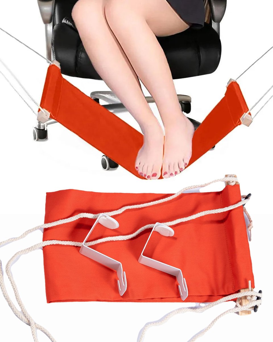 MuscleForge® Mini Voetenhangmat voor Benen Onder Bureau - Kantoor Voetensteun Onder Bureau, Verstelbare Voetensteun voor Werken op Afstand