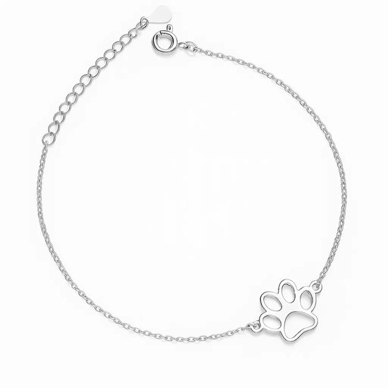 Bracelet Argent Femme Chien - Bracelet Argent 925 - Bracelet Paw de Chien -Bijoux Amona
