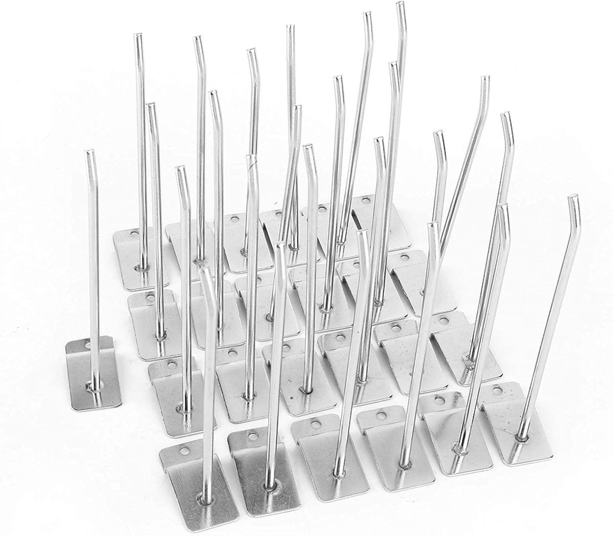 Groove Panel Hooks, 25 Pieces, Wall Panel Hooks, Pin Groove Panel 15cm, 6 Inch Slat Wall Panel Hooks for Supermarket Shelf, etafine Hook