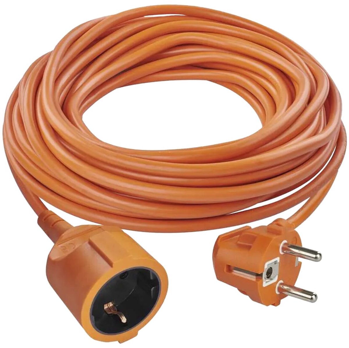 Emos Verlengsnoer 30 meter - met Randaarde - PVC - 3x1.5mm² - H05VV-F3 - Geaard - IP44 - Oranje