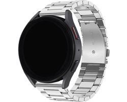 BALR Stalen Band 20mm – Geschikt voor Samsung Galaxy Watch 7 / 6 / 5 / 4, Watch Classic, Active, Huawei GT 3 / Pro, Amazfit GTS / Bip, Polar Ignite / Unite / Pacer – Luxe Metalen Horlogeband – Zilver – Vouwsluiting