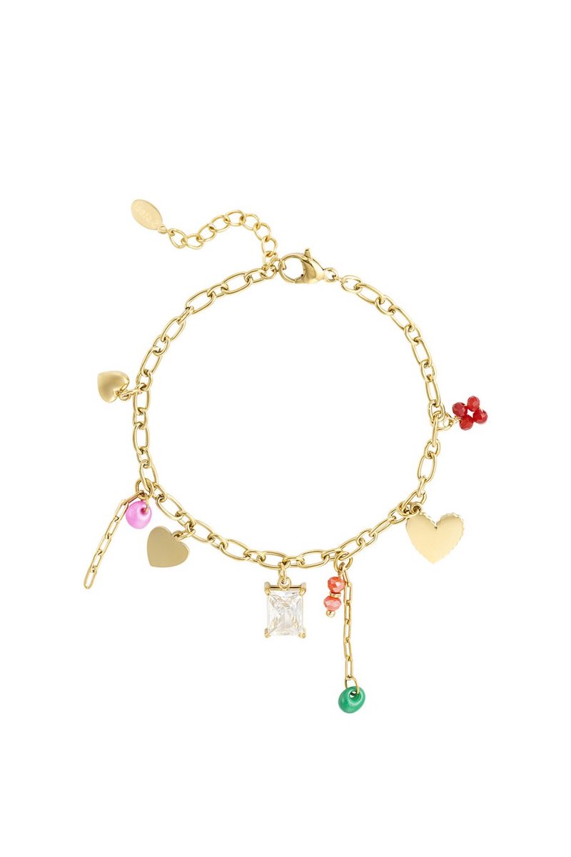 Delightful dangles armband - goud