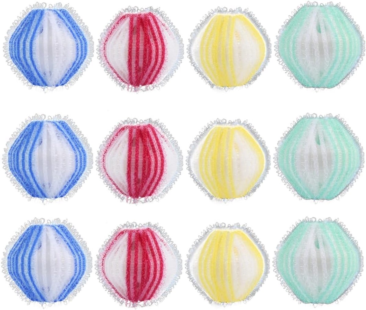12 Pieces Washing Machine Hair Catcher Hair Catcher Washing Machine Dog Hair Catcher Plush Cat Reusable Balls for Washing Machine