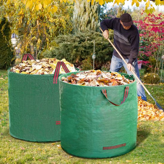 Premium 2-Pack 72-Gallon Heavy Duty Yard Waste Bags - Reusable Leaf & Lawn Bags with 4 Reinforced Handles - Extra Large Garden Trash Bags for Leaves, Grass Clippings & Debris - Durable & Lightweight van Premium. — afbeelding 5