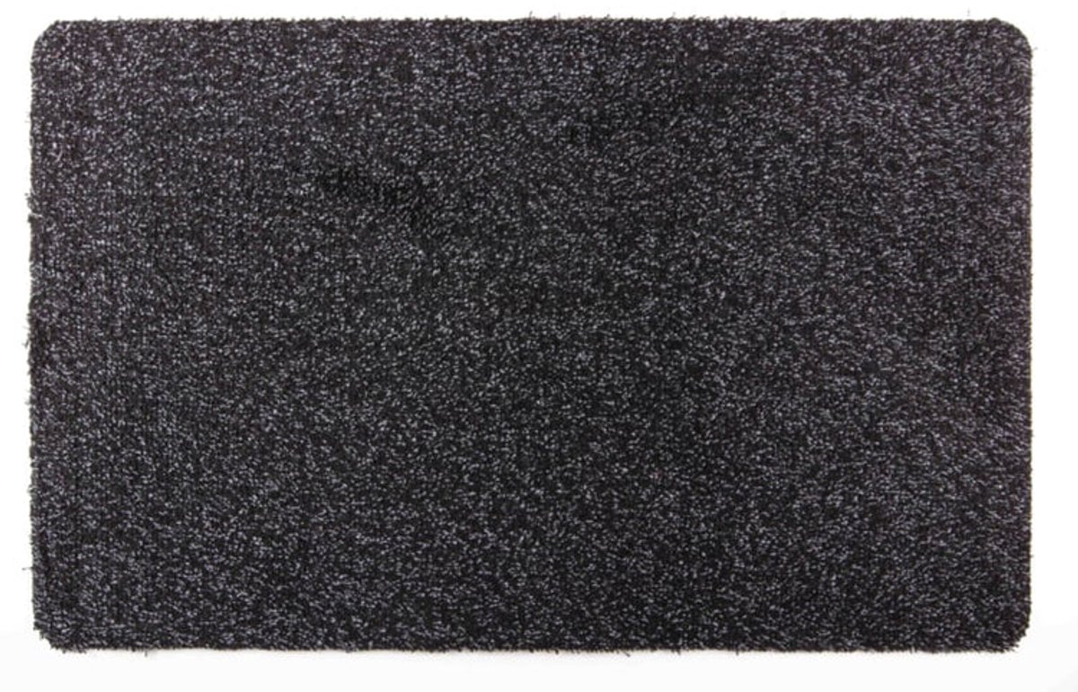 123deurmatten.nl Weekmakervrije droogloopmat - Zwart - 60x100cm - 100% katoen - Anti-slip deurmat - Wasbaar - Schoonloopmat - Deurmat binnen