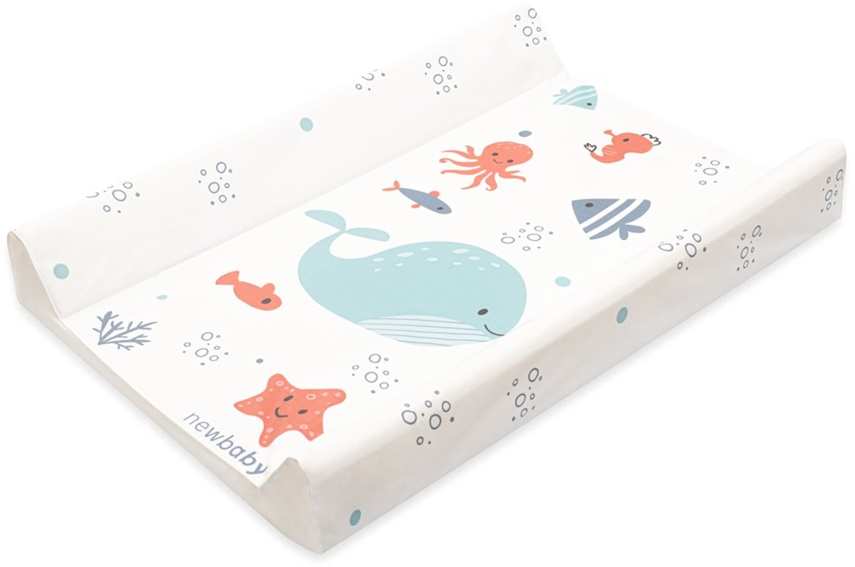 New Baby - Aankleedkussen - Wit katoen 47x70cm - Verschoningskussen - Aankleedmat - Verzorgingskussen - Babyaccessoire