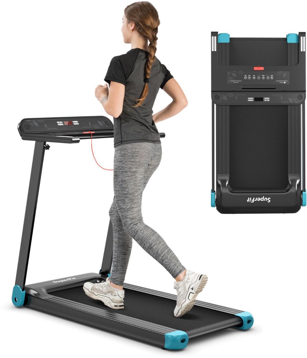 Afbeelding 2 van Loopband Inklapbaar - 1-12km/u - Walking Pad - Loopbanden - Elektrisch - Wandelband - Fitness - Gymstick - Electrisch - Home - Trainer - Treadmill - Opvouwbaar - Voor Thuis - Platte - Mini - Bureau (EAN: ...0585)
