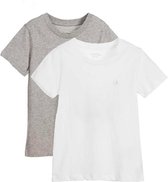 Calvin Klein - Jongens - 2-Pack Ronde Hals Basis T-shirt - Wit - 128/134