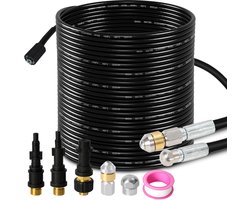 30 Meter Rioolslang Geschikt Voor Kärcher K2, K3, K4, K5, K6, K7 Hogedrukreiniger - Slang Reiniging Set met sproeiers - Rioolrat - Karcher Accessoires