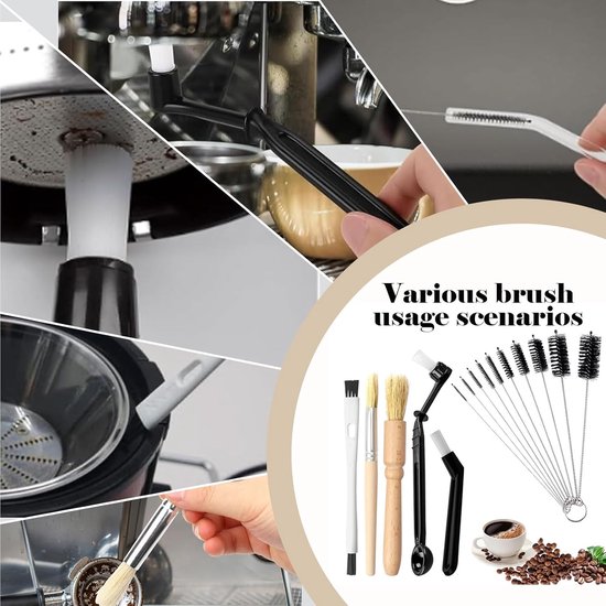 15pcs Schoonmaakborstels - Volledig Automatische Koffieborstel - Barista Borstel - Schoonmaakset Voor Volledig Automatische Koffiemachine Voor Bonen - Granen van Merkloos	 — afbeelding 2