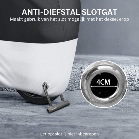 All Season Motorhoes, waterdicht, met slot, XXL, zwart-zilver Bescherming tegen alle weersomstandigheden - Harley-Davidson - Honda - Suzuki - Kawasaki
