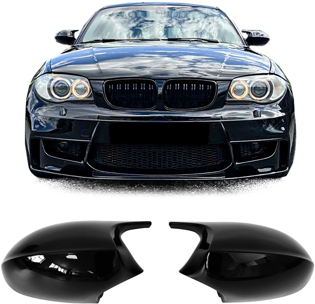 Spiegelkappen Glans Zwart Voor BMW E81 E82 E87 E88 Pre Facelift Buitenspiegel Spiegelkap M Look Wing