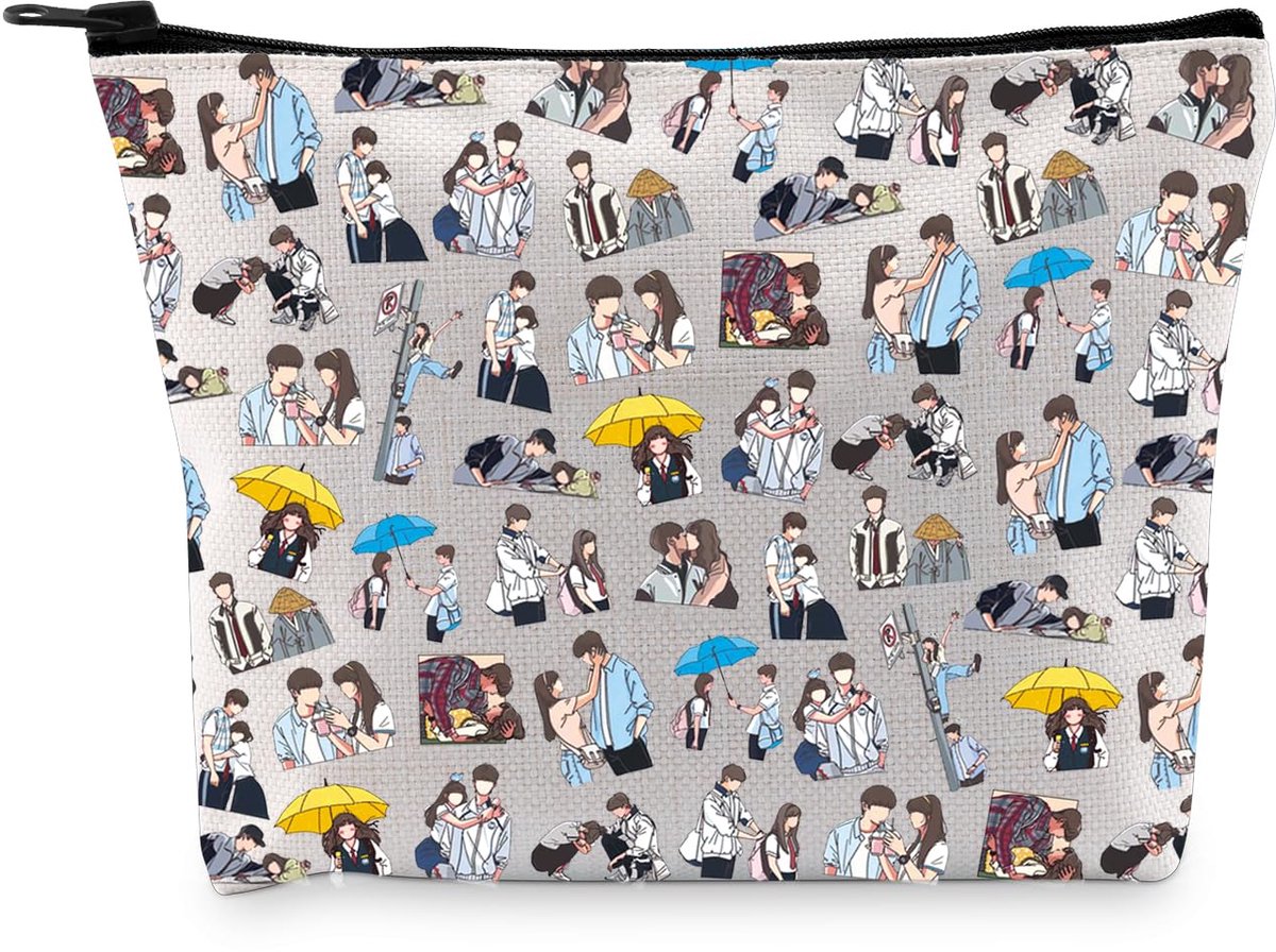 K-Drama Inspired Gift Beautiful R Makeup Bag K-Drama Fan Cosmetic Bag K-Drama Merch, Beautiful R Bag