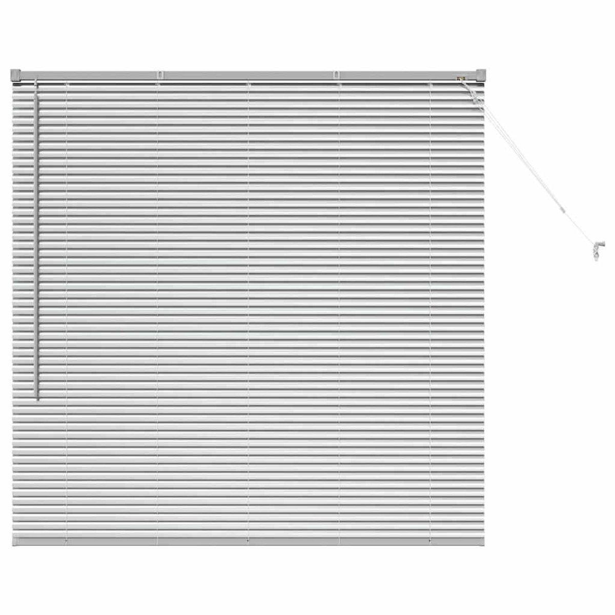 vidaXL - Venetiaanse - jaloezie - zilver - 130 - x - 125 - cm - 25 - mm - Aluminium