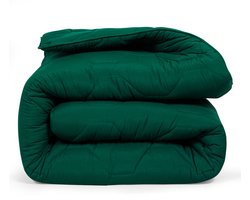 DoubleDry 2 in 1 Dekbed 200x200 - Tweepersoons wasbaar dekbed zonder overtrek - donker groen