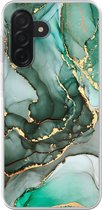 Coque de téléphone compatible avec Samsung Galaxy A26 - Or - Imprimé marbre - Vert - Luxe - Aspect imprimé marbre - Grijs - Siliconen Coque de téléphone Coque de téléphone