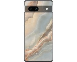 Telefoonhoesje Geschikt voor Google Pixel 7a hoesje - Luxe - Mineralen - Natuurstenen - Siliconen Telefoonhoesje Telefoonhoesje