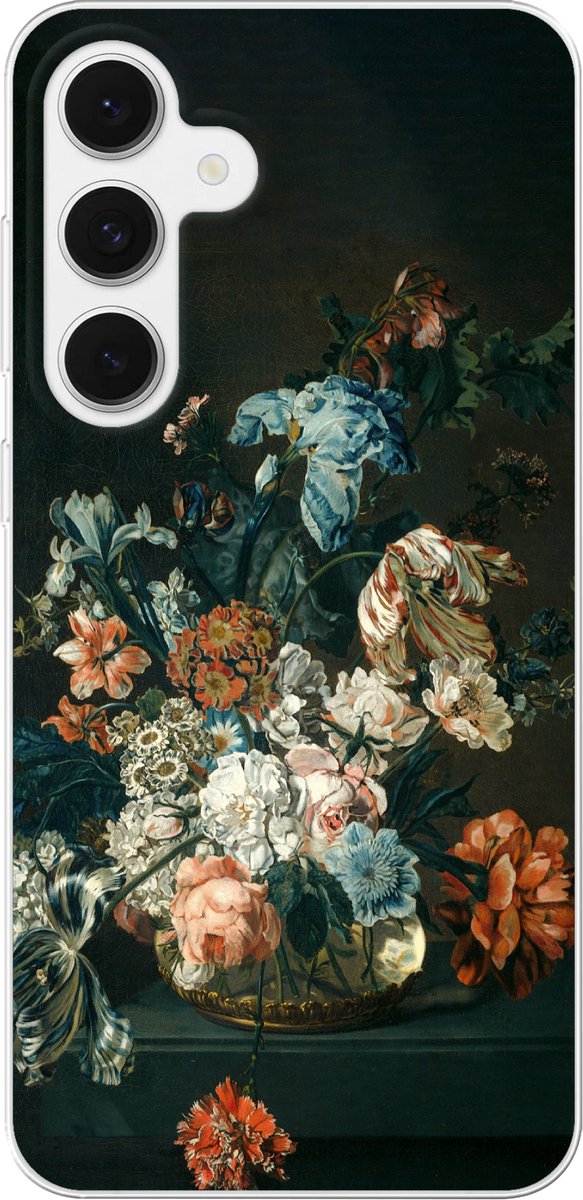 Telefoonhoesje samsung Galaxy S24 FE hoesje - Stilleven met bloemen - Oude meesters - Kunst - Siliconen Telefoonhoesje Telefoonhoesje