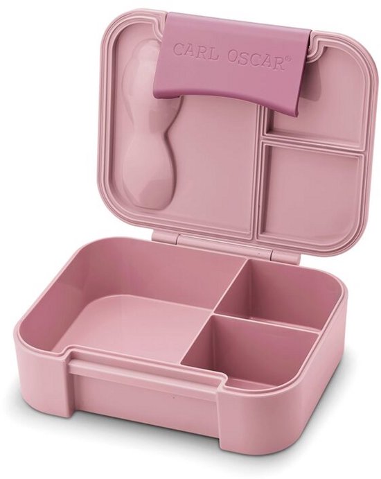 Boîte à bento Carl Oscar – Panda – Rose clair – Sans BPA – 3 compartiments – Boîte à lunch pour Enfants – Ø 18,3 x 15,3 x 5,7 cm
