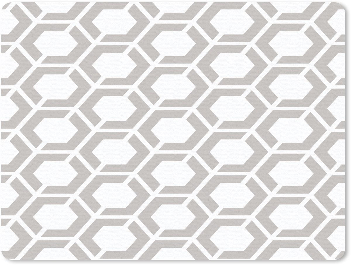 Muismat 23x19 cm - Mousepad Grafisch - Patroon - Modern - Hexagon - Muismatten
