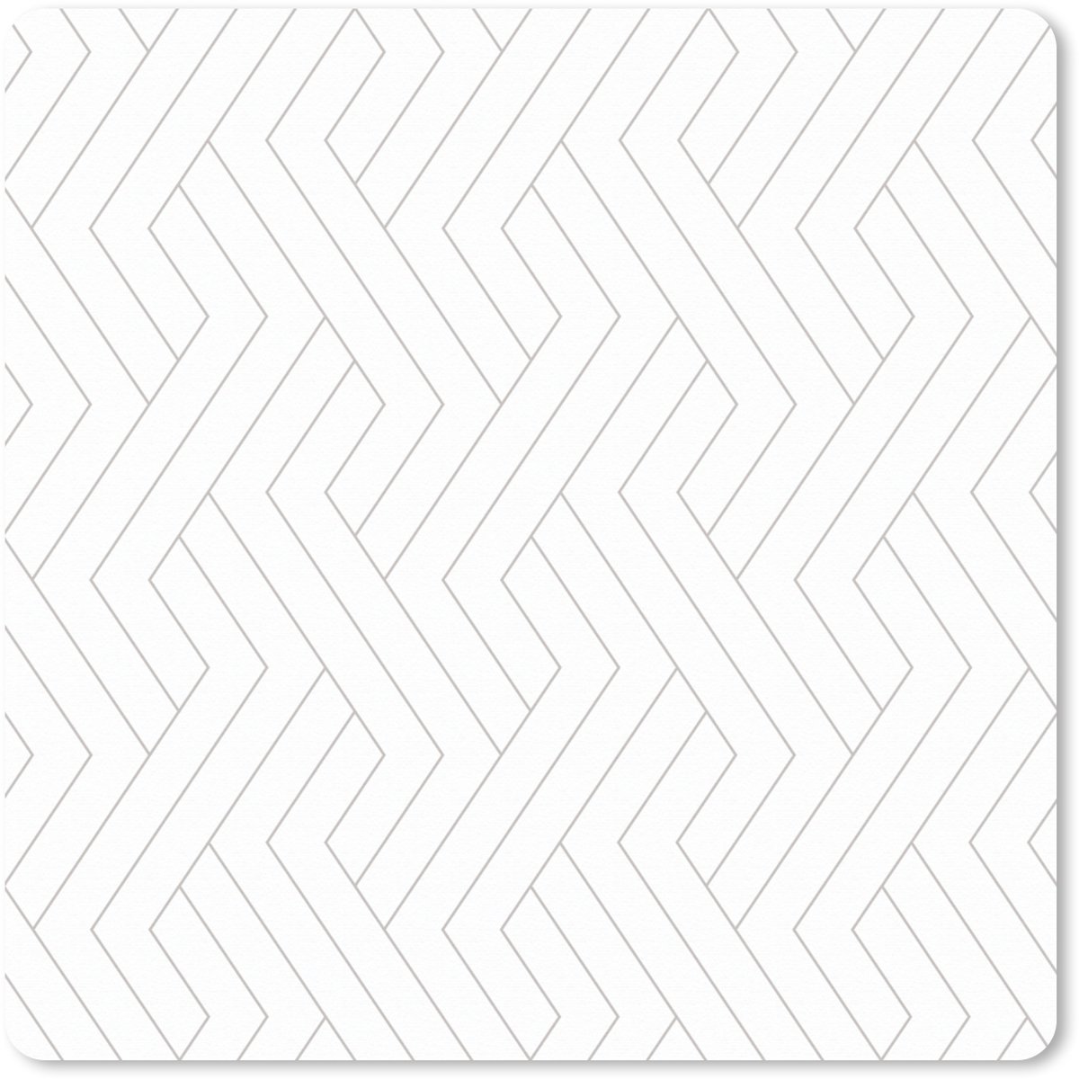 Muismat XXL 80x80 cm - Bureau onderlegger - Bureau mat Grafisch - Patroon - Modern - Schuin - Bureaumat - Gaming mousepad xl - Bureaulegger groot - Computer deskmat
