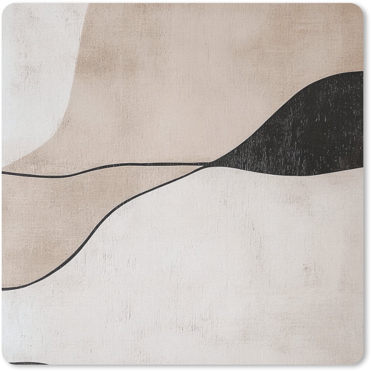 Muismat 30x30 cm - Mousepad Contourlijnen - Abstracte landschap - Muismatten