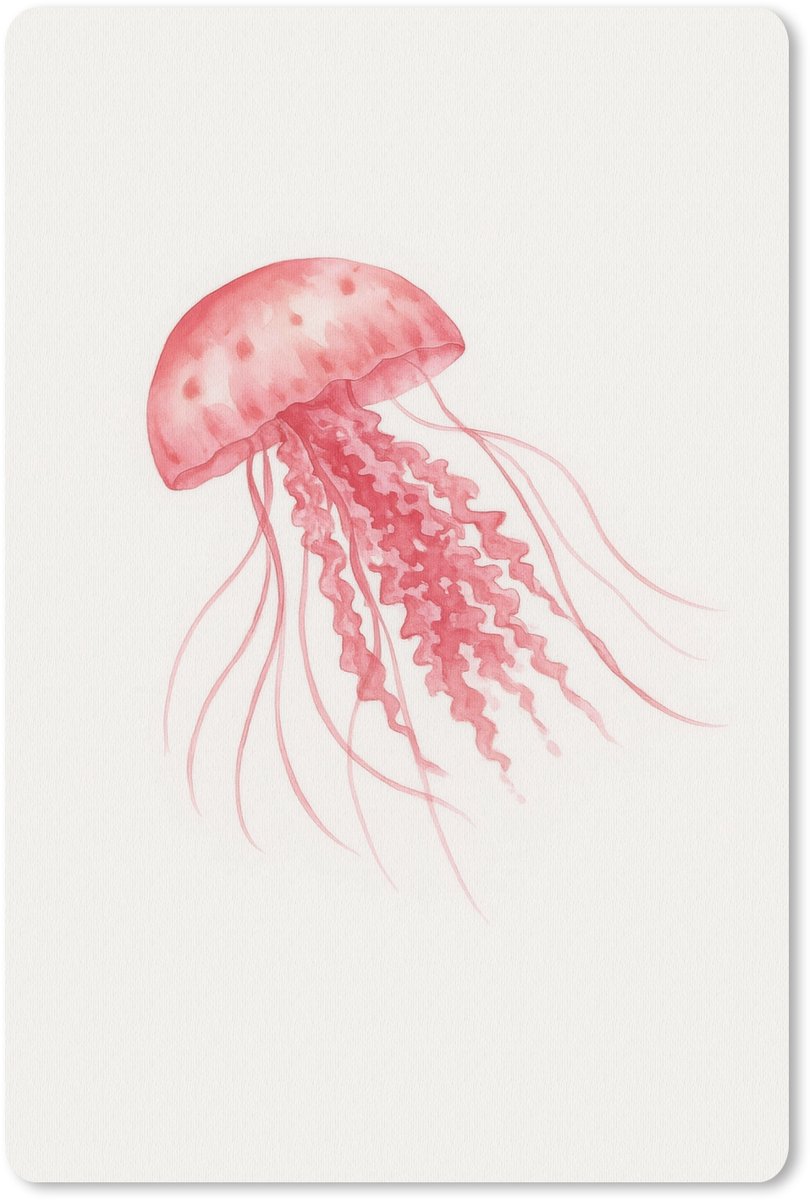 Muismat 18x27 cm - Mousepad Kwal - Tentakels - Roze - Muismatten
