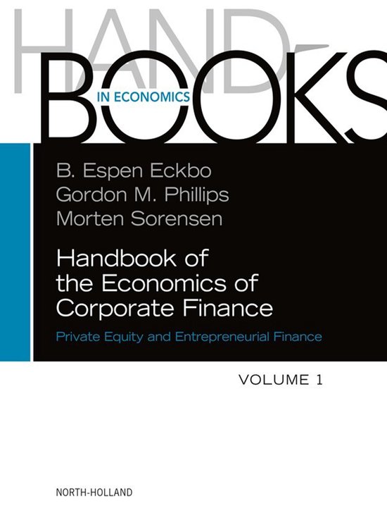 Handbook of the Economics of Corporate Finance - cover