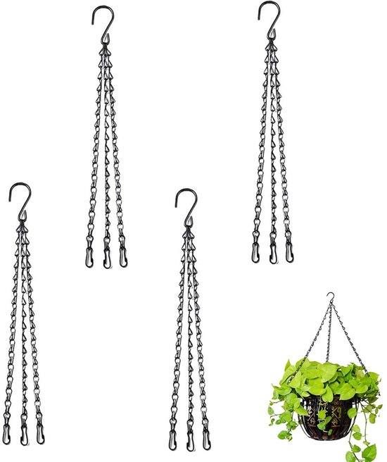 2 stuks plantenhangerkettingen, 500 cm metalen ketting om 2 stuks plantenhangerkettingen, 500 cm metalen ketting om