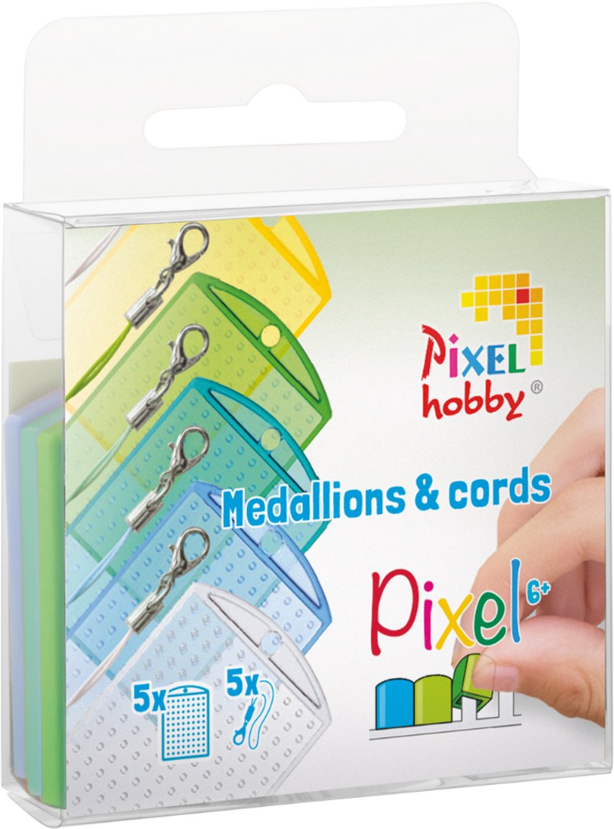 Pixelhobby Medaillons & Color Cords - 5 stuks - Koude Tinten