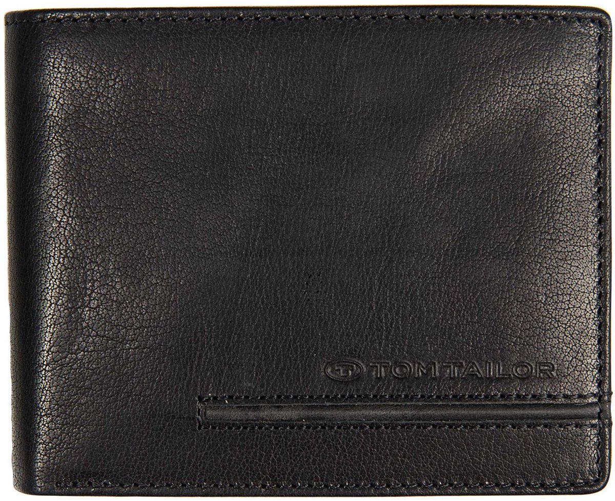 TOM TAILOR portemonnee Devon Horizontal Wallet Black zwart