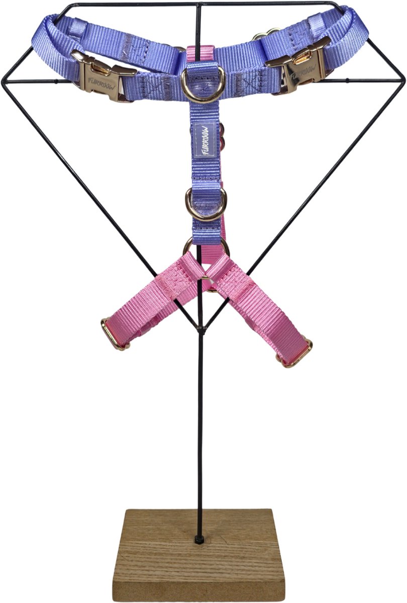 Furroow - Hondentuig - Anti Trek - Lavendel/Blossom Pink - Maat XS