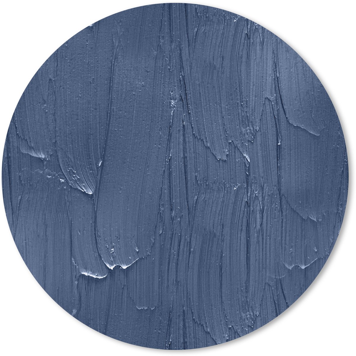 Muismat rond 40x40 cm - Mousepad Verf - Patronen - Blauw - Ronde muismatten