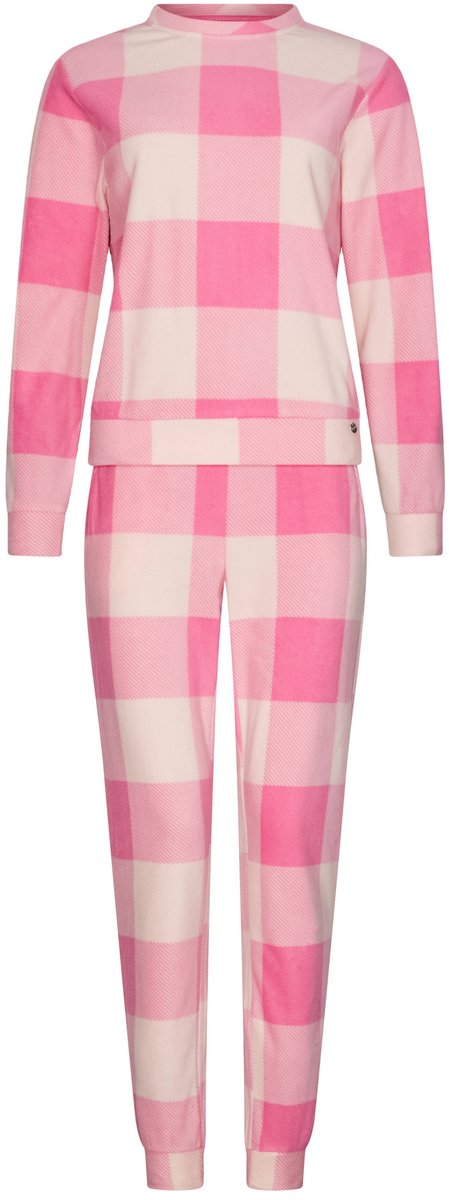 Rebelle Cin Cin - Pyjama/Huispak - Fleece - Roze Geruit
