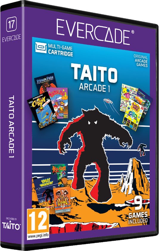 Evercade Cardridge - TAITO Arcade 1 - 9 games