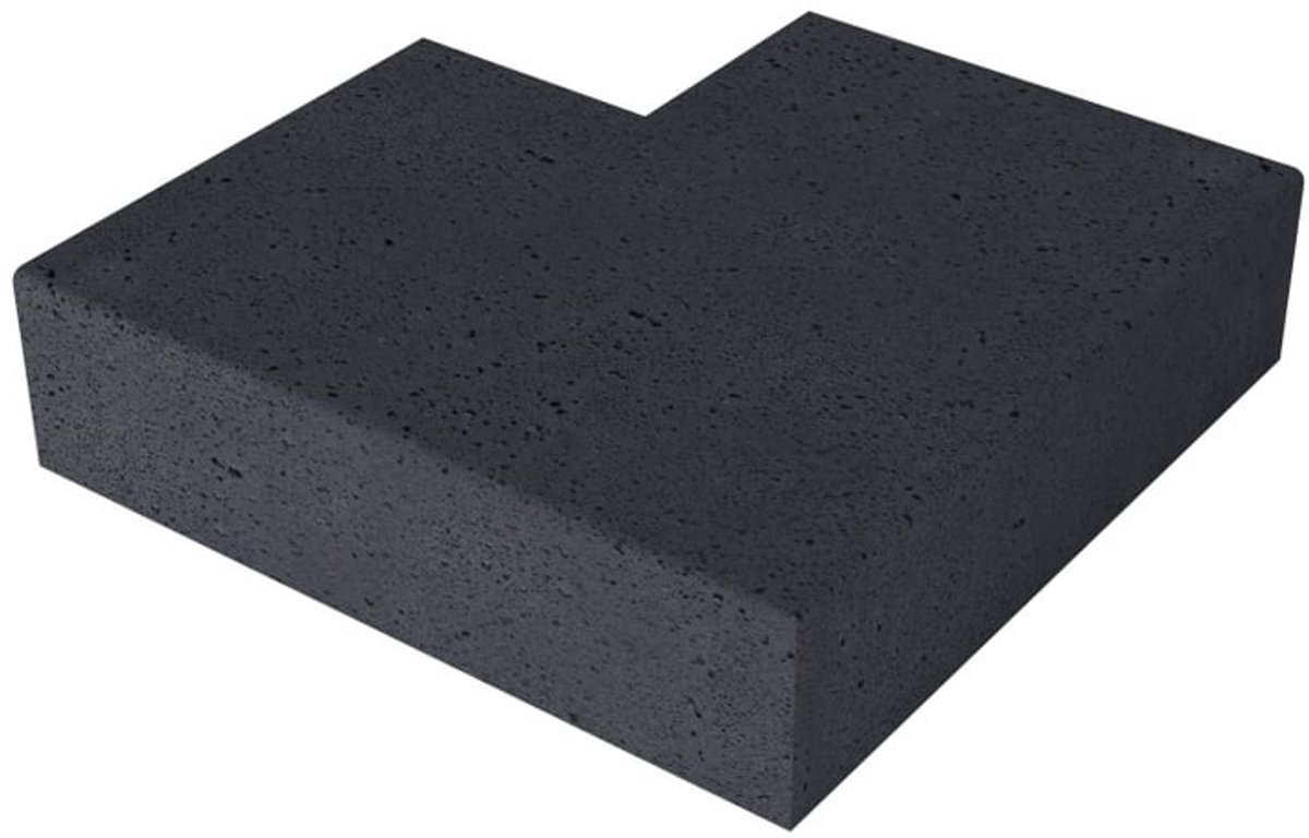 Massief hoek buiten carbon 60/60 x 40 x 20 cm prijs per stuk Gardenlux