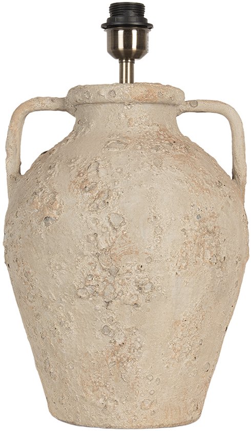 Clayre & Eef Lampe de table Ø 40x65 cm Beige Terre cuite Lampe de bureau