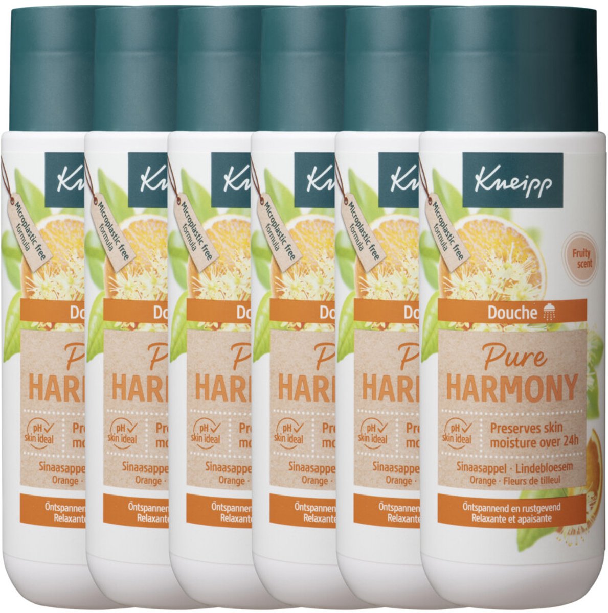 Bol.com Kneipp Pure Harmony - Douchegel - Oranje Lindebloesem - Vegan - Grootverpakking - Voordeelverpakking - 6 x 200 ml aanbieding