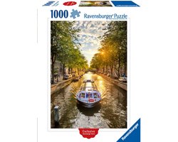 Ravensburger puzzel Amsterdam rondvaartboot 1000 stukjes puzzel.